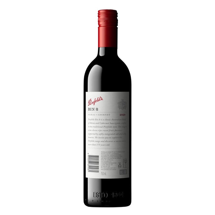 Penfolds Bin 8 Shiraz Cabernet Sauvignon 2020 (750mL)