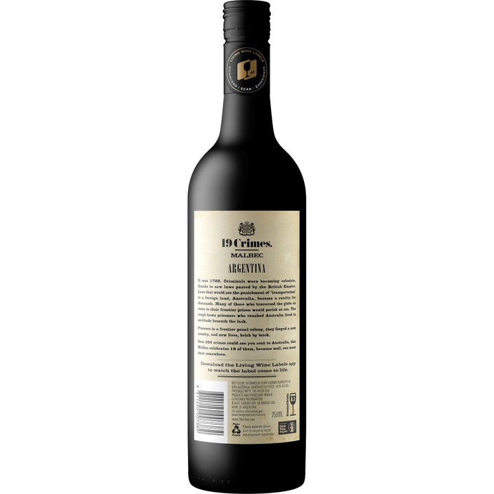 Buy 19 Crimes 19 Crimes Argentinian Malbec (750mL) at Secret Bottle