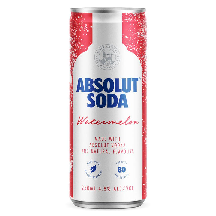 Buy Absolut Absolut Vodka Soda & Watermelon (case of 24) 250mL at Secret Bottle