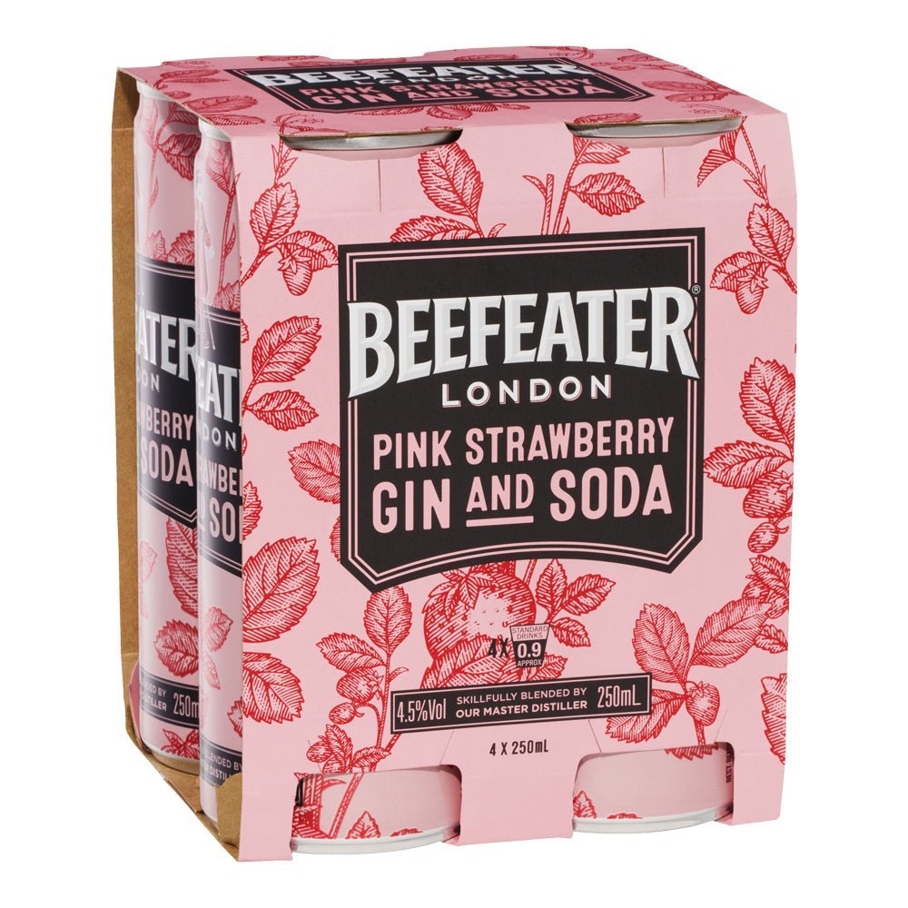 Buy Beefeater Beefeater London Pink Strawberry Gin And Soda (Case of 24) 250mL at Secret Bottle