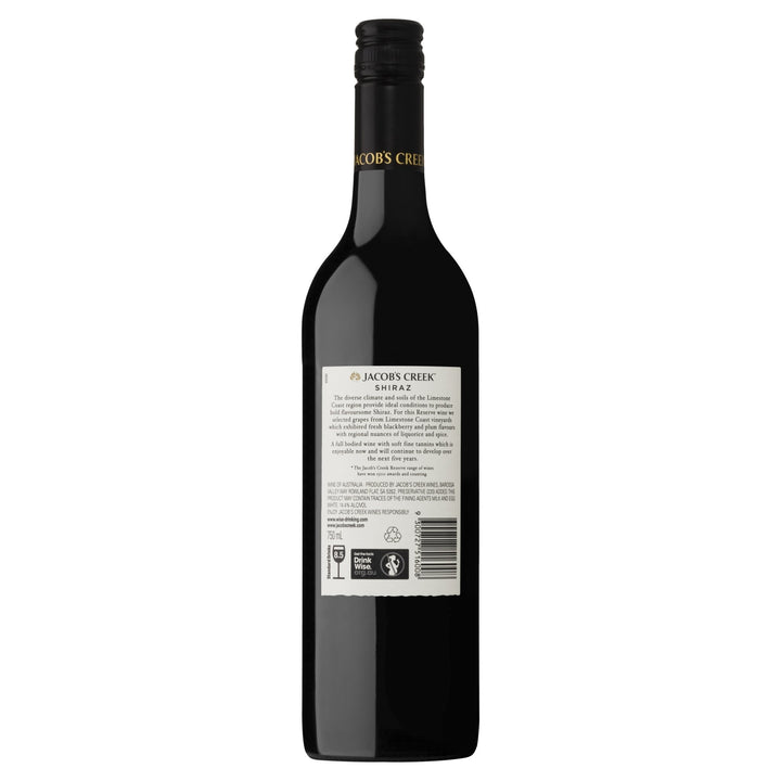 Buy Jacob's Creek Jacob's Creek Reserve Shiraz South Australia (750mL) at Secret Bottle