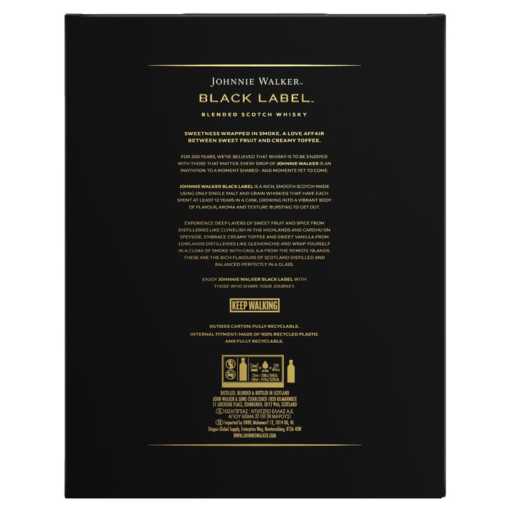 Buy Johnnie Walker Johnnie Walker Black Label Scotch Whisky Glass Gift Pack (700mL) at Secret Bottle