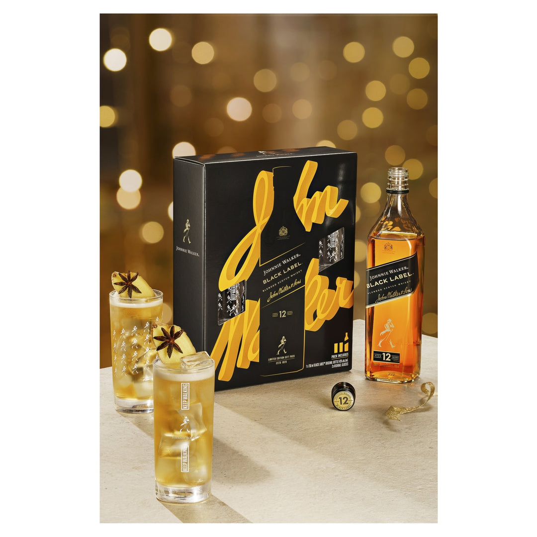 Buy Johnnie Walker Johnnie Walker Black Label Scotch Whisky Glass Gift Pack (700mL) at Secret Bottle