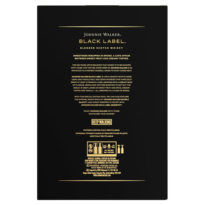 Buy Johnnie Walker Johnnie Walker Black Label Whisky Gift Pack (700mL + 2 x 50mL) at Secret Bottle