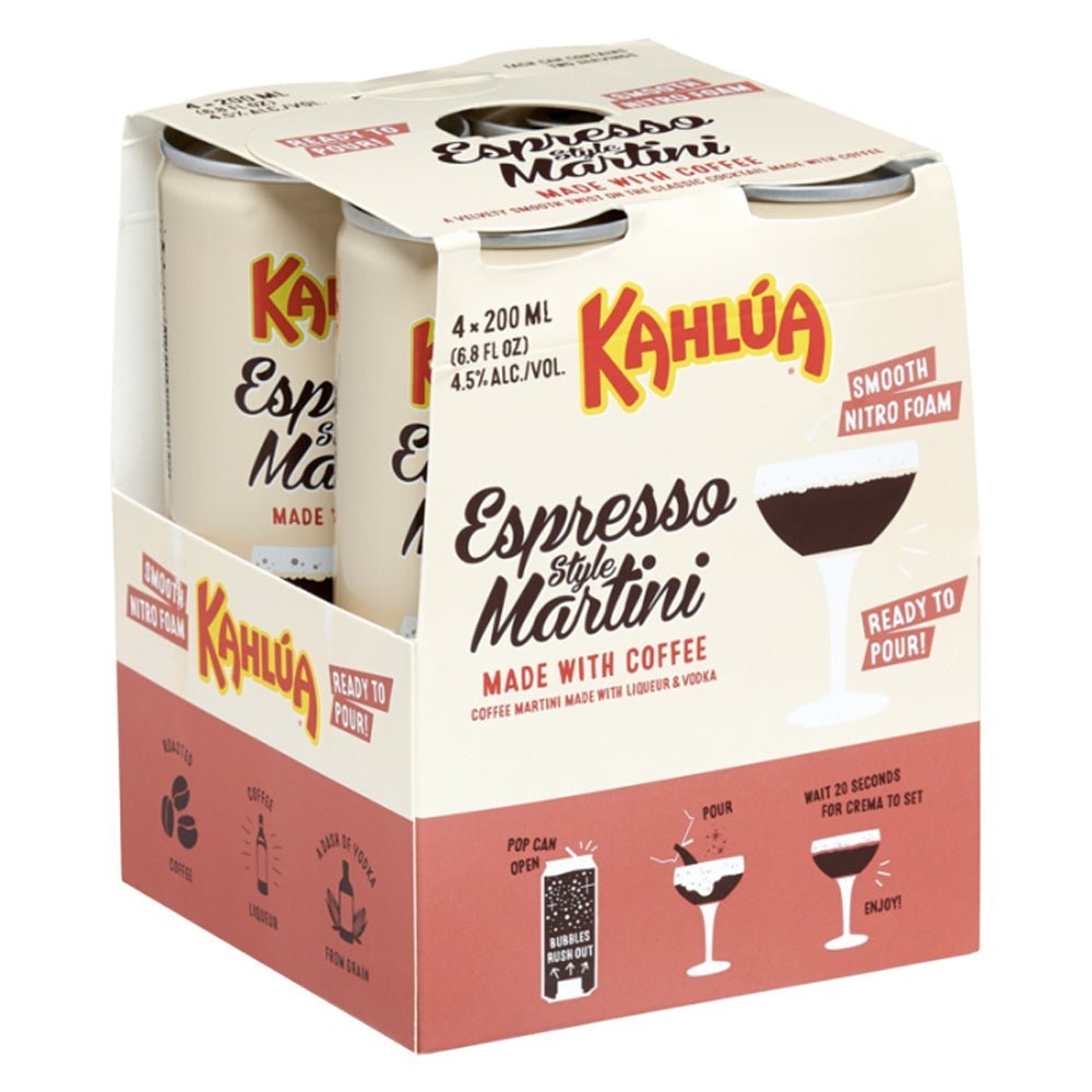 Buy Kahlua Kahlua Espresso Martini Cans (4 pack) 200mL at Secret Bottle