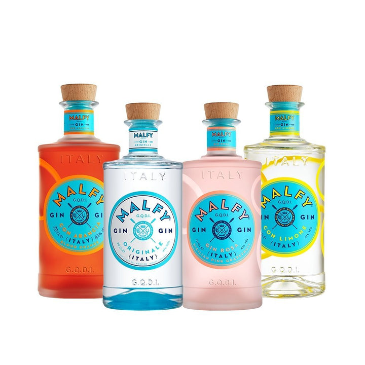 Buy Malfy Malfy Family Gin Range With Cocktail Garnish (4 x 700ml) at Secret Bottle