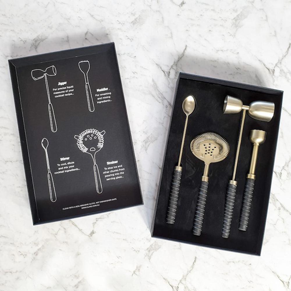 Buy Clinq Premium Leather & Brass Cocktail Kit at Secret Bottle