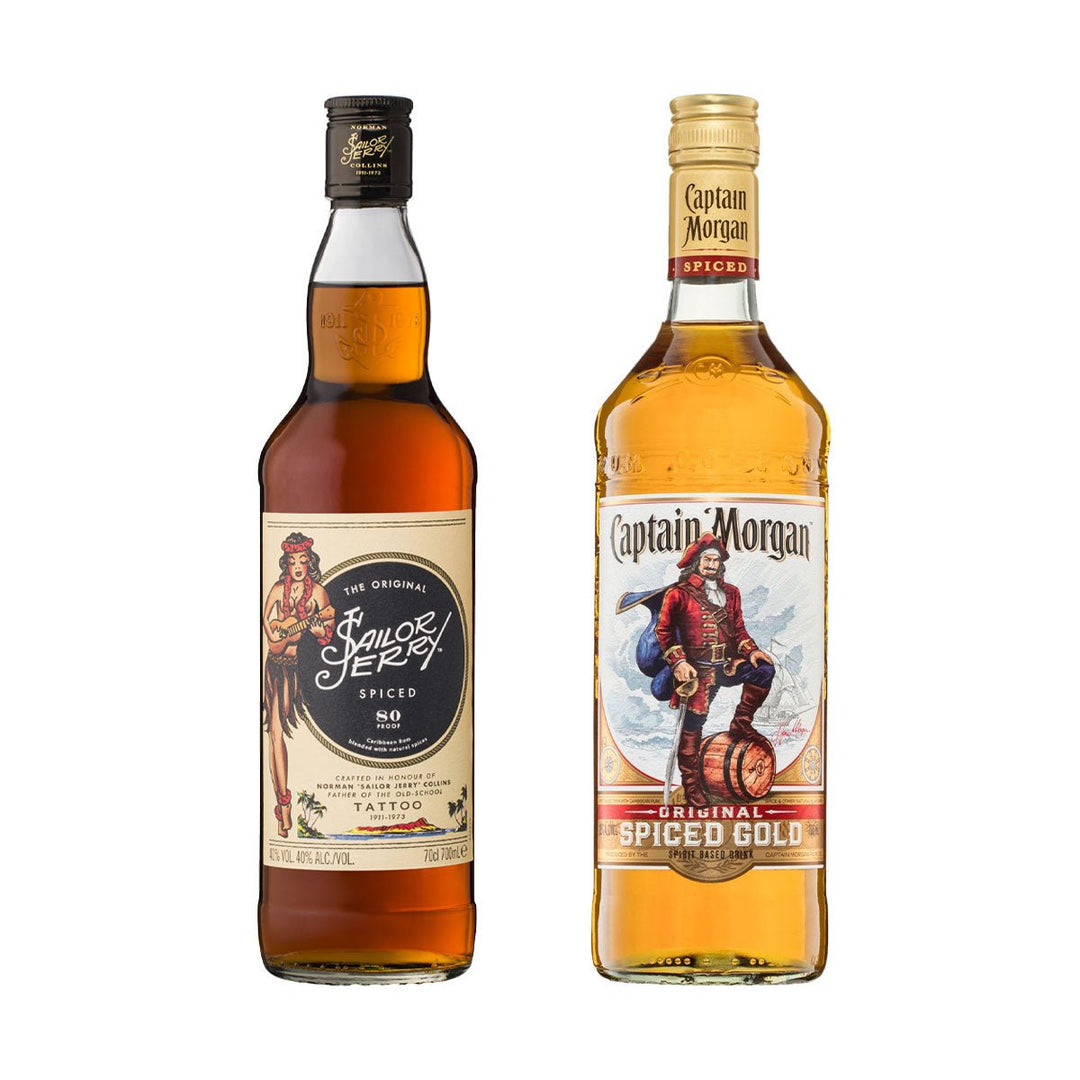 Buy Secret Bottle Sailor Jerry & Captain Morgan Spiced Rum Bundle (2 x 700mL) at Secret Bottle